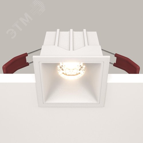 Светильник встраиваемый Downlight Alfa LED 3000K 1x10Вт 36 град Dim Triac IP20 CRI90 Белый квадрат 52х65х65мм 500Лм - фото 4