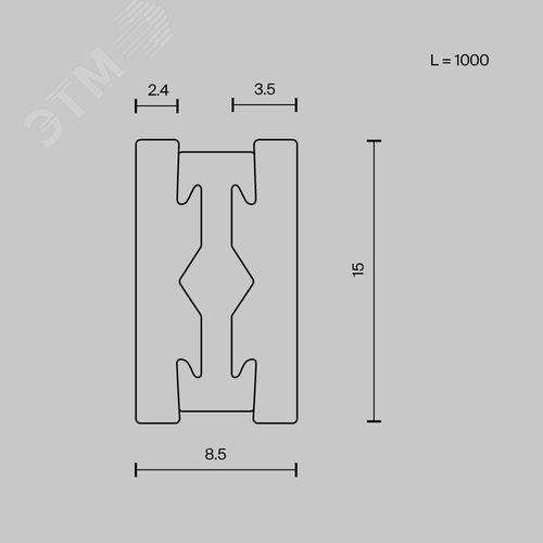 Шинопровод 1м Flarity черный - фото 7