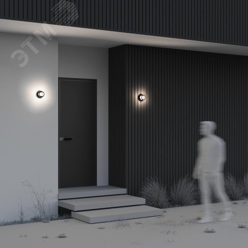Светильник настенный (бра) Outdoor Wolseley Road IP 54 LED 6W 3000 K Черный - фото 6