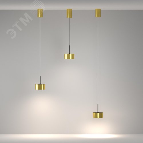 Светильник подвесной Glare LED 12W Латунь - фото 4