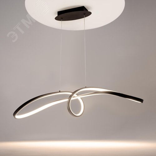Светильник подвесной Curve LED 42W Черный - фото 6