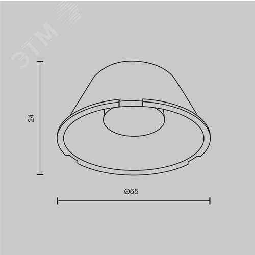 Линза 50мм 24 град для Focus Led 12Вт - фото 4