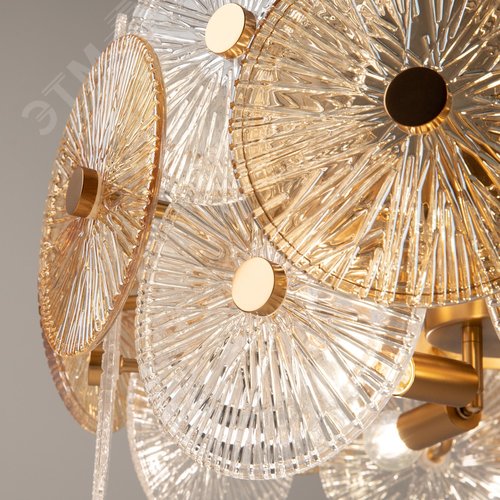 Светильник подвесной Aster E14х8х40W Золото - фото 3