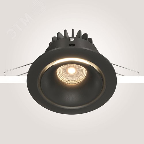 Светильник встраиваемый Yin DL031-L12W3K-D-B Черный - фото 4