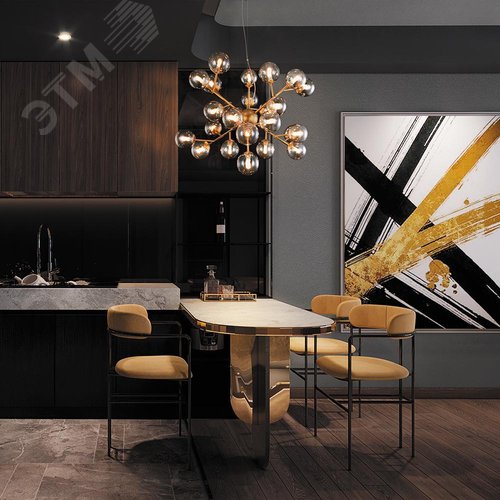 Светильник подвесной Dallas G9х24х28W Золото - фото 3