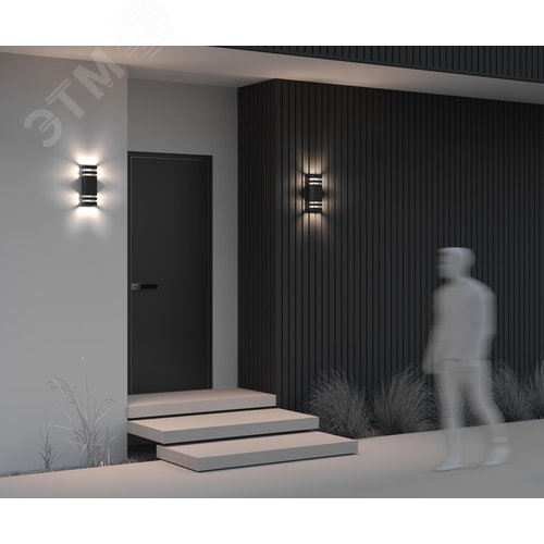 Светильник настенный (бра) Outdoor Unter den Linden IP 54 E27х2х60W Черный - фото 7