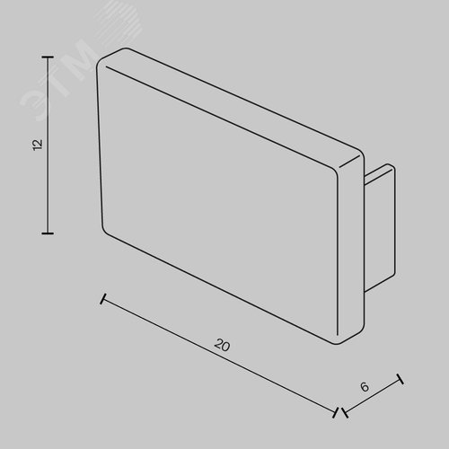 Заглушка для накладного/встраиваемого шинопровода 2 шт. Basity черный - фото 4