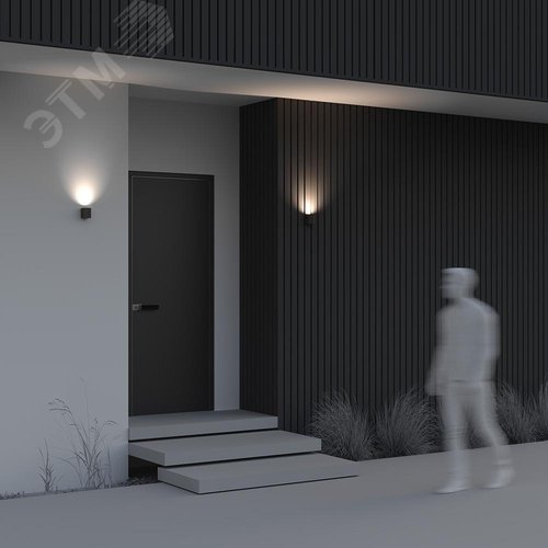 Светильник настенный (бра) Outdoor Slat IP 54 GU10х1х10W Черный - фото 6