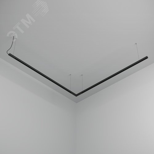 Шинопровод 1м подвесной круглый Basity черный - фото 5