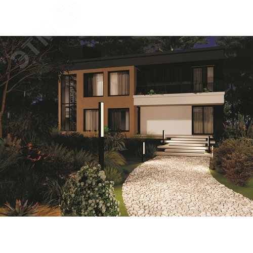 Светильник садово-парковый Outdoor Blitz IP 65 LED 40W 3000 K Графит - фото 3