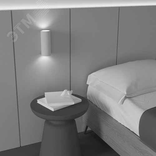 Светильник настенный (бра) Parma под лампу GU10х2 5Вт, IP20, белый, цилиндр - фото 4