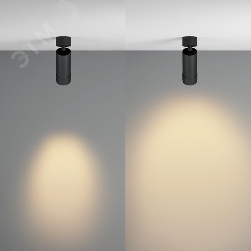 Светильник потолочный Focus Zoom LED 12W Черный - фото 3