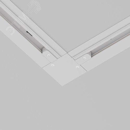 Коннектор L-образный Unity встраиваемый белый - фото 6