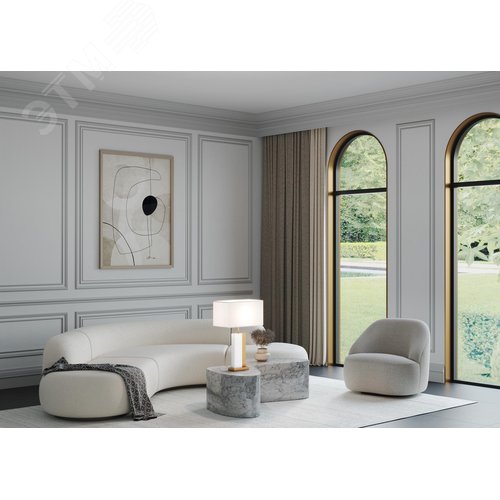 Светильник настольный Bianco E27х1х60W Латунь - фото 8