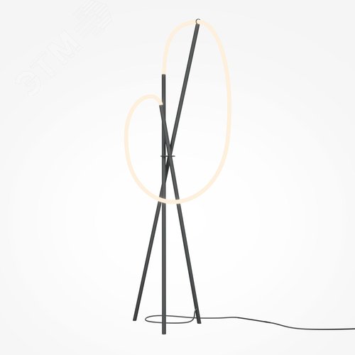 Светильник напольный (торшер) Crochet LED 36W Черный - фото 5