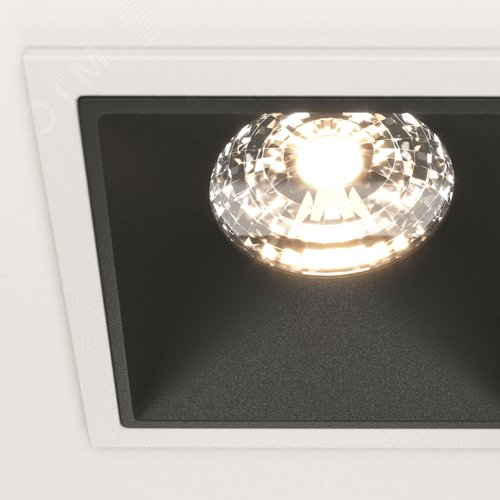 Светильник встраиваемый Downlight Alfa LED 3000K 1x15Вт 36 град Dim Triac IP20 CRI90 Бело-черный квадрат 63х85х85мм 1050Лм - фото 6