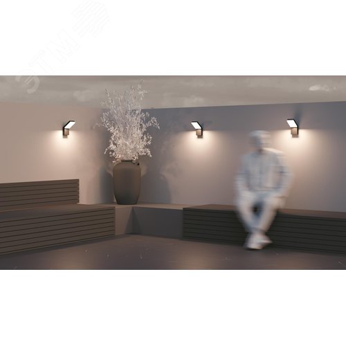 Светильник настенный (бра) Outdoor Paso IP 54 LED 12W 3000 K Черный - фото 5
