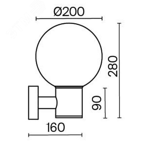 Светильник настенный (бра) Outdoor Bold IP 54 E27х1х60W Черный - фото 3