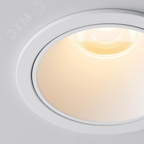 Светильник встраиваемый Downlight Alfa LED 2700K 10Вт 50 град IP20 CRI90 Белый круглый 52х65мм 900Лм - фото 3