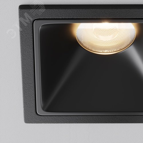 Светильник встраиваемый Downlight Alfa LED 3000K 10Вт 50 град IP20 CRI90 Черный квадрат 52х65х65мм 870Лм - фото 6