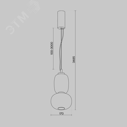 Светильник подвесной Pattern LED 18W Хром - фото 6