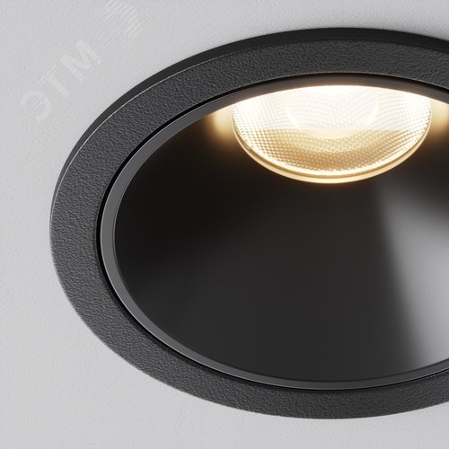 Светильник встраиваемый Downlight Alfa LED 3000К 10Вт 50 град IP20 CRI90 Черный круглый 52х65мм 950Лм - фото 6