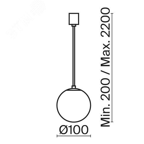 Светильник подвесной Technical P039PL-5W3K-10-B Черно-белый - фото 2