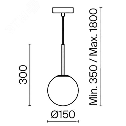 Светильник подвесной Basic form E14х1х40W Белый - фото 6