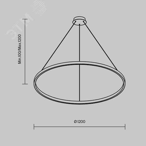 Светильник подвесной Maytoni MOD058PL-L65BSK Латунь - фото 6