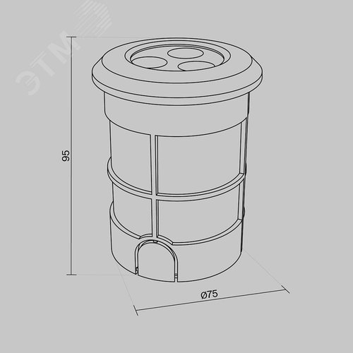 Светильник встраиваемый Outdoor Flash IP 67 LED 3W 3000 K Серебро - фото 6