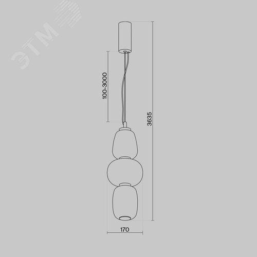 Светильник подвесной Pattern LED 28W Хром - фото 6