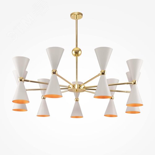 Светильник подвесной Vesper E14х18х40W Белый и Золото - фото 4