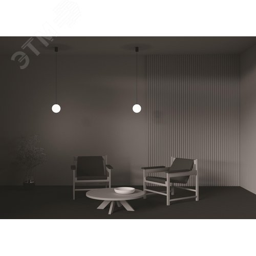 Светильник подвесной Luna LED 5W Черно-белый - фото 5