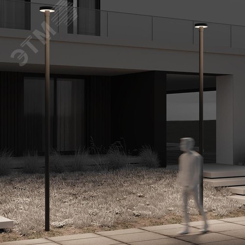 Светильник парковый Outdoor Katto IP 65 LED 30W 3000 K Графит - фото 7