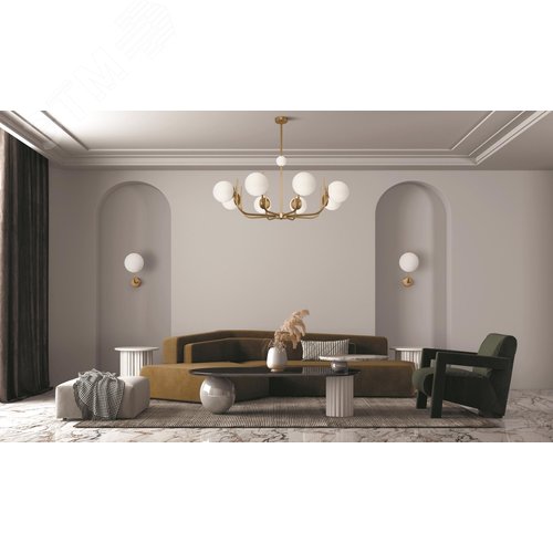 Светильник подвесной Rendez-vous E14х8х40W Латунь - фото 3