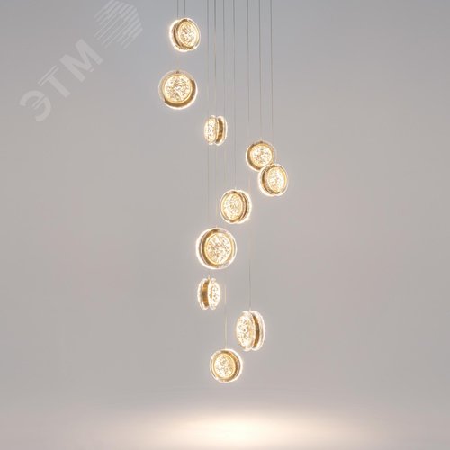 Светильник подвесной Pharao LED 39W Черный и Латунь - фото 6