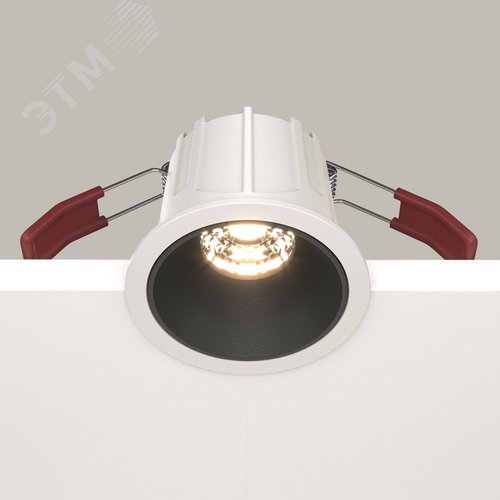 Светильник встраиваемый Downlight Alfa LED 3000K 10Вт 36 град IP20 CRI90 Бело-черный круглый 52х65мм 450Лм - фото 4