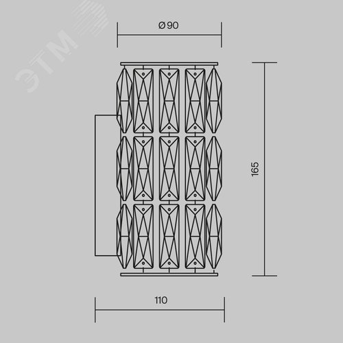 Светильник настенный (бра) Maytoni DIA008WL-1CH Хром - фото 4