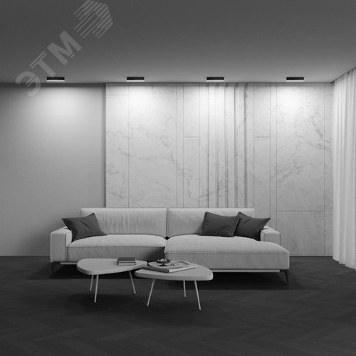 Светильник потолочный Basis LED 20W Черный - фото 6