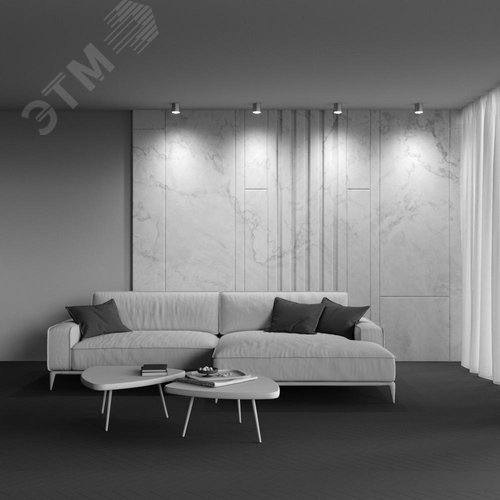 Светильник потолочный Polar GX53х1 Серебро - фото 5