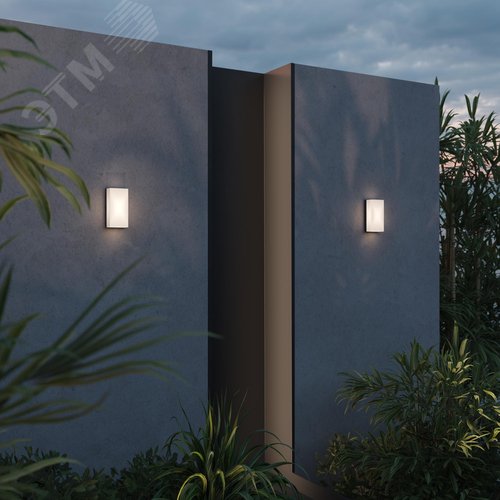 Светильник настенный (бра) Outdoor Badd IP 54 LED 10W 3000 K Графит - фото 7