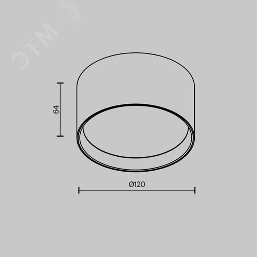 Светильник потолочный Glare LED 12W Черный - фото 5