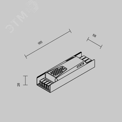 Источник напряжения выносной PSL013 24В 200Вт IP20 серебро 821008 - фото 2