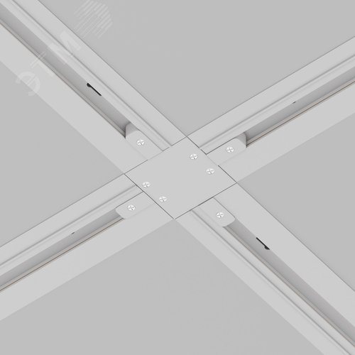 Коннектор Х-образный Unity встраиваемый белый - фото 6