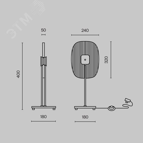 Светильник настольный Eclipse LED 6W Черный - фото 2