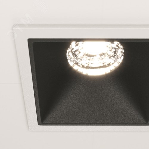 Светильник встраиваемый Downlight Alfa LED 4000K 10Вт 36 град IP20 CRI90 Бело-черный квадрат 52х65х65мм 500Лм - фото 3