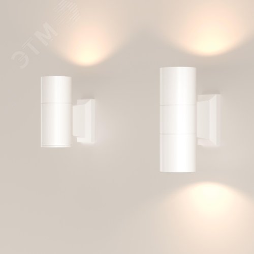 Светильник настенный (бра) Outdoor Bowery IP 54 GU10х2х50W Белый - фото 6