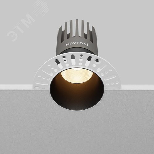 Светильник встраиваемый Dip DL122-15W-3K-TRS-B Черный - фото 6