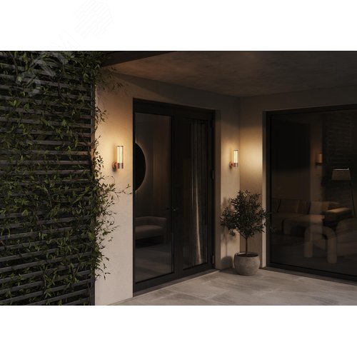 Светильник настенный (бра) Outdoor Lit IP 54 LED 8W 3000 K Коричневый - фото 3