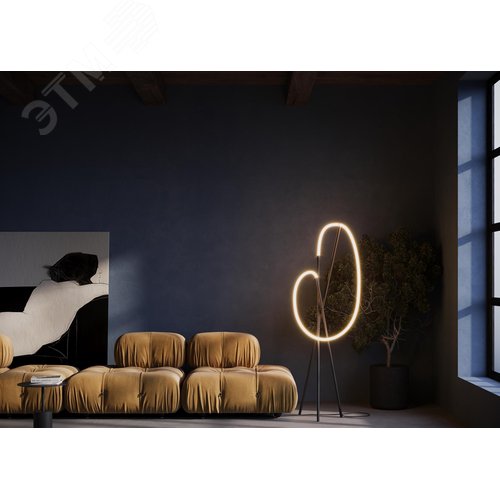 Светильник напольный (торшер) Crochet LED 36W Черный - фото 3